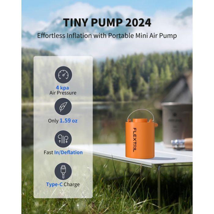 Насос для надувних меблів Flextail Tiny Pump, помаранчевий (6975755961378) зображення 3