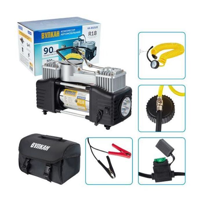 Автомобільний компресор VITOL "Вулкан" KA-B12122 150psi/25Amp/90л (KA-B12122) зображення 6