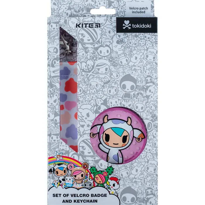 Бейдж Kite набір на липучці та підвіска tokidoki (TK24-3010-1)