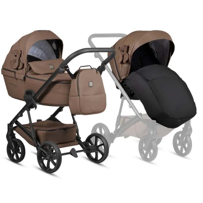 Коляска TUTIS 2 в 1 VIVA 6 plus (Teddy Creamy) (1612111)