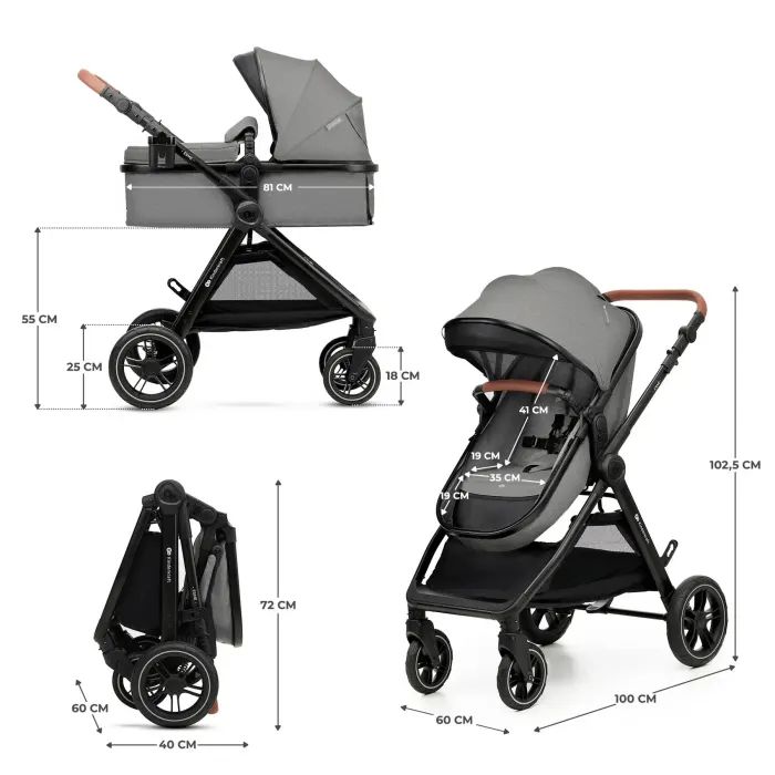 Коляска Kinderkraft 2 в 1 Esme Black (KSESME00BLK2000) (5902533929665) зображення 2