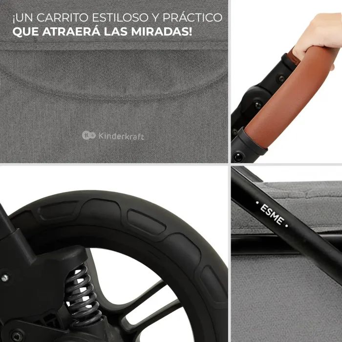 Коляска Kinderkraft 2 в 1 Esme Black (KSESME00BLK2000) (5902533929665) зображення 6