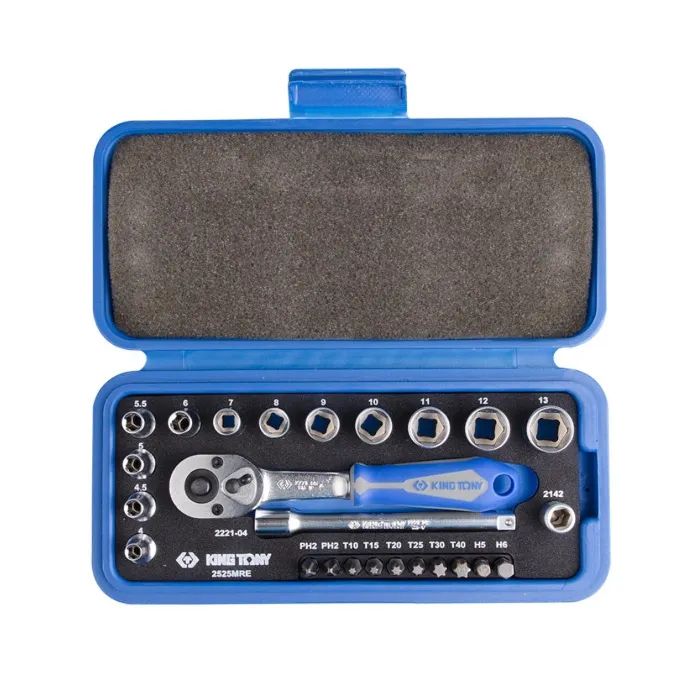 Набір інструментів KING TONY 25 шт 1/4" (2525MRE)