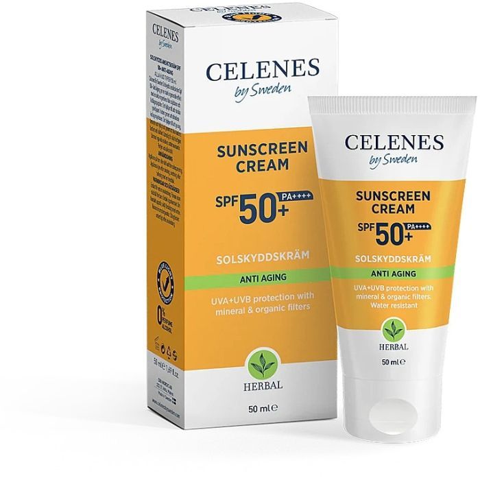 Средство от загара Celenes Herbal Sunscreen Cream Spf 50+ Anti Aging 50 мл (7350104249632) изображение 2