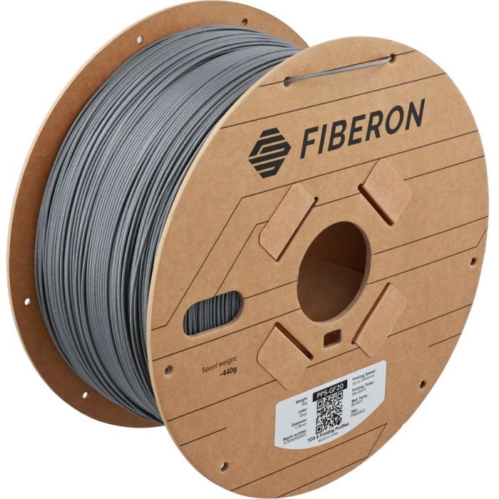 Пластик для 3D-принтера Polymaker Fiberon PPS-GF20 1,75mm 3kg GREY (FM02002)