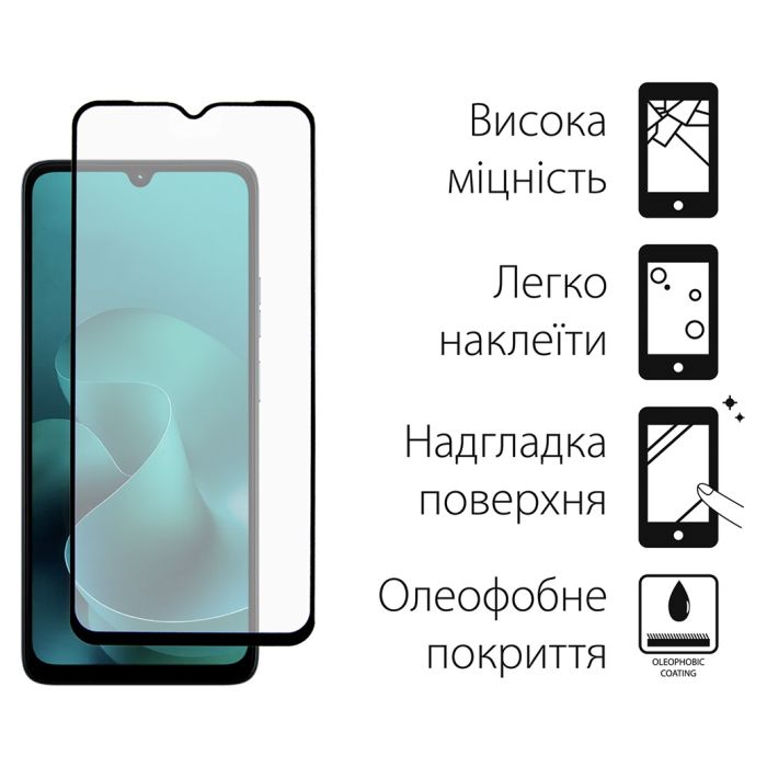 Скло захисне Dengos Motorola G06 / G06 Power Black 2 pcs (DG-TG2P-92) зображення 2