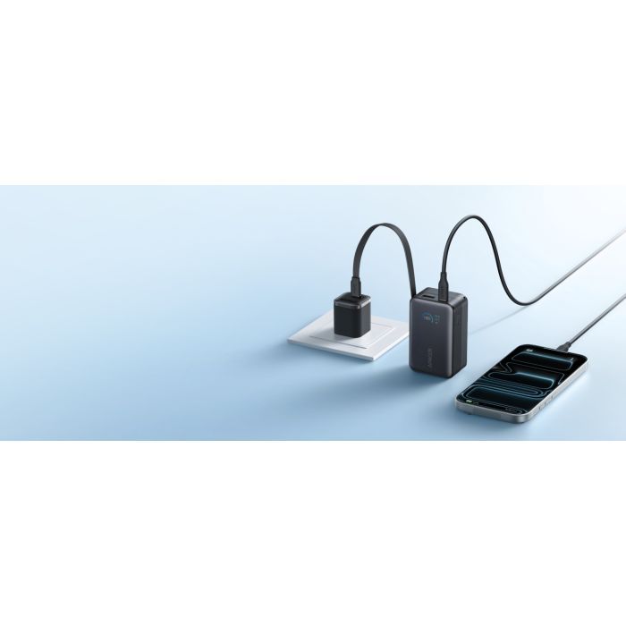 Батарея универсальная Anker 10000mAh Nano 45W Built-In USB-C Cable Black (A1638H11) изображение 2