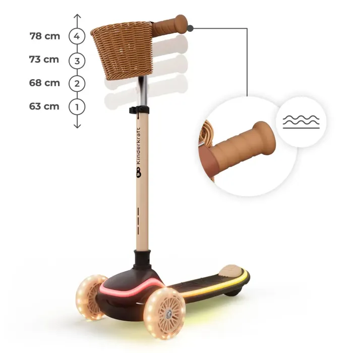 Самокат Kinderkraft 2-в-1 Raket Up Beige (KRRAUP00BEG0000) (5902533930975) изображение 4