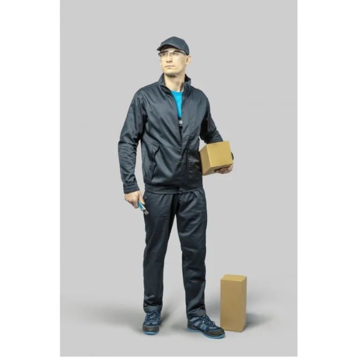 Куртка рабочая Hoegert HT5K304, FABIAN, полиэстер хлопок, темно-синий, 4XL 60 (HT5K304-4XL) изображение 3