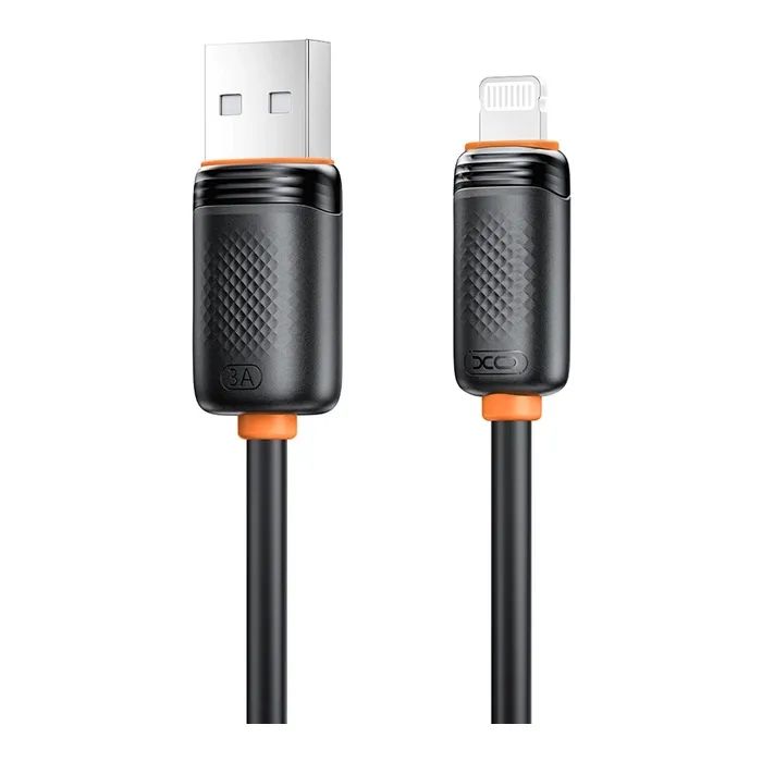 Дата кабель USB 2.0 AM to Lightning 1.0m 3A black XO (NB302-AI.black)
