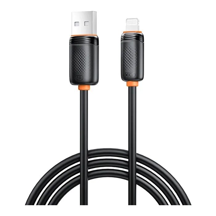 Дата кабель USB 2.0 AM to Lightning 1.0m 3A black XO (NB302-AI.black) изображение 3