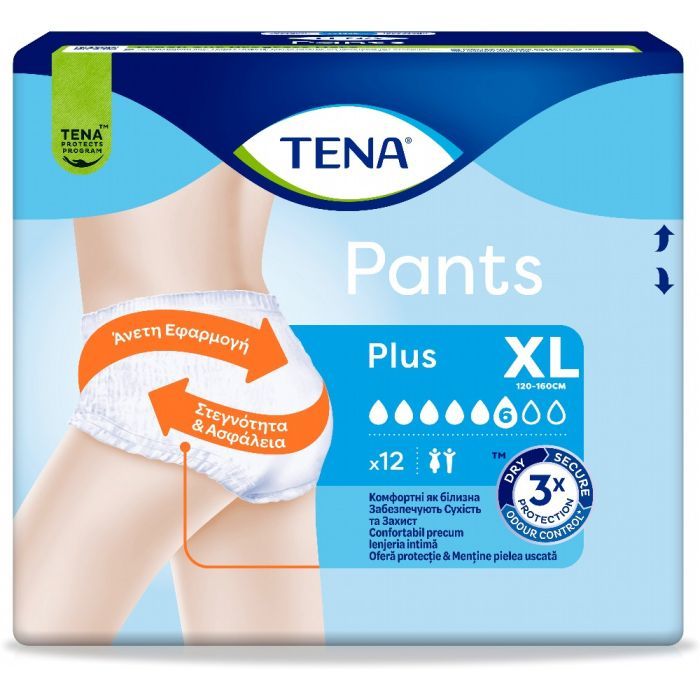 Подгузники для взрослых Tena Pants Plus Extra Large 12 шт. 6 крапель (7322542545775) изображение 2