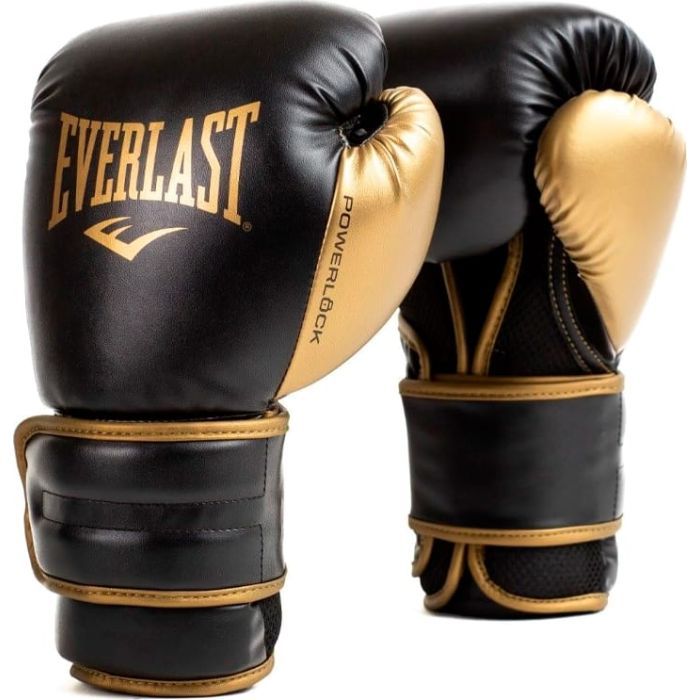 Боксерские перчатки Everlast PowerLock Boxing Training Gloves P00002304 сірий, чорний 10 унцій (009283608521)