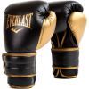 Боксерские перчатки Everlast PowerLock Boxing Training Gloves P00002661 чорний, золотий 10 унцій (009283611965)