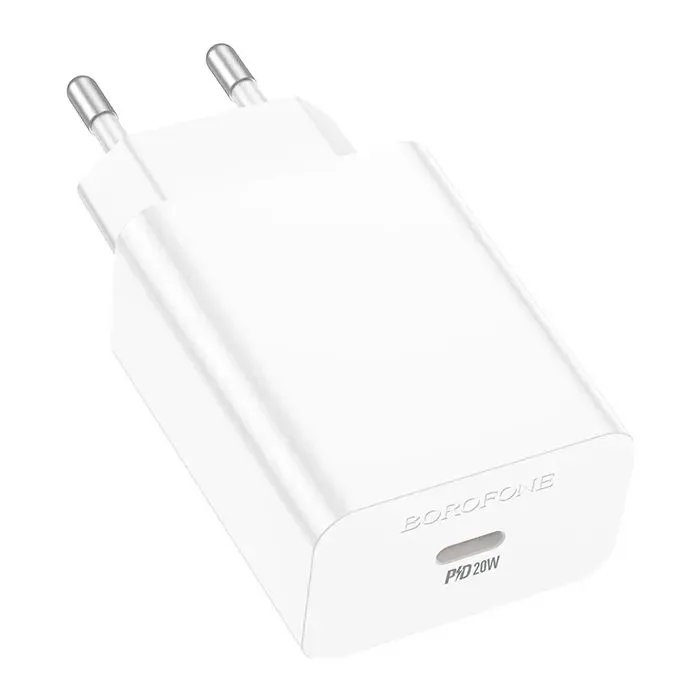 Зарядное устройство BOROFONE BA21A USB-C PD20W white (6941991111402) изображение 2