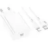 Зарядное устройство BOROFONE USB-C PD20W + cable USB-C to Lightning white (6941991111419) изображение 3