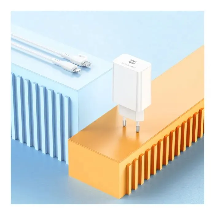 Зарядное устройство BOROFONE USB-C PD20W + cable USB-C to Lightning white (6941991111419) изображение 8