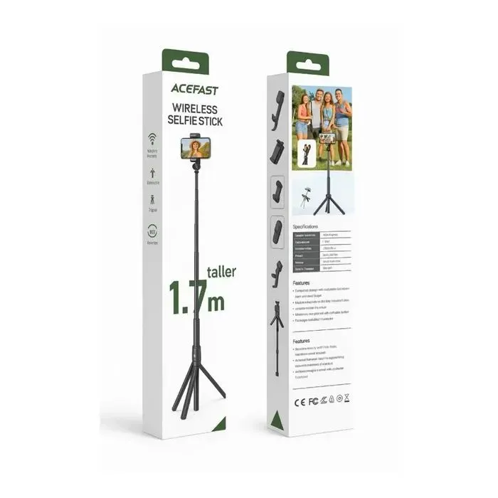 Штатив Acefast E31 selfie stick with automatic tripod Black (6974316284888) зображення 2