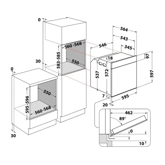 Духовой шкаф Whirlpool WOI6A8FPT1SBA изображение 7