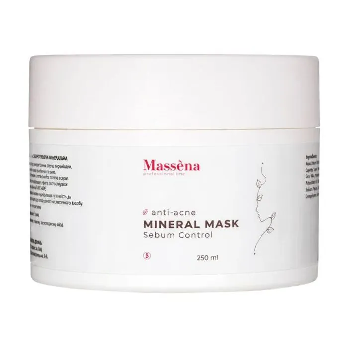 Маска для лица Massena Anti-acne Себоррегулирующая Минеральная 250 мл (8083201379801)
