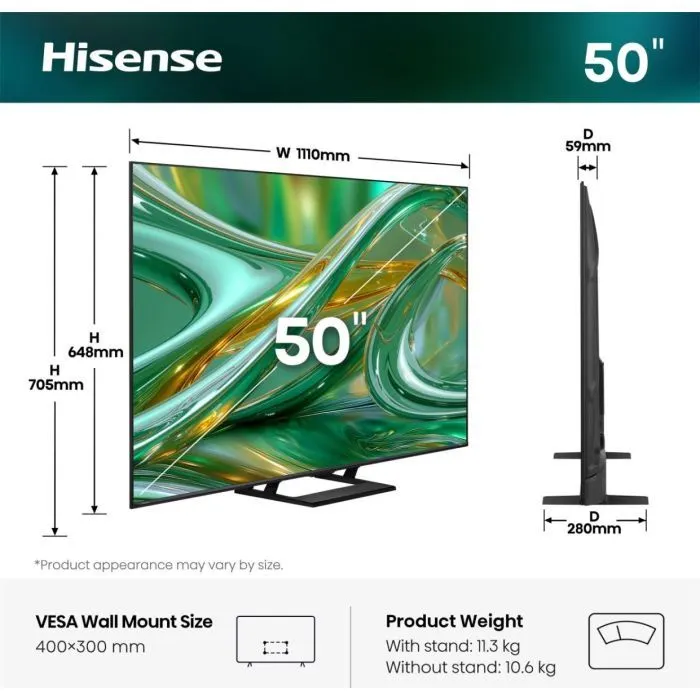 Телевізор Hisense 50E8S зображення 2