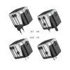 Сетевой фильтр питания HOCO AC5 1 роз, 2 USB, 1,5м, Black/Gray (AC5ABG)