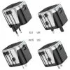 Сетевой фильтр питания HOCO AC5 1 роз, 2 USB, 1,5м, Black/Gray (AC5ABG)