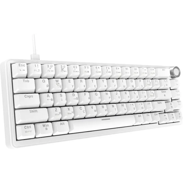 Клавіатура Ajazz AK690 Peach Mist Switch USB UA White (AK690-PM-W) зображення 3