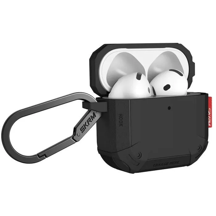 Чохол для навушників Skinarma Чохол Skinarma Mecha CE для AirPods 4 black SK-AP4MECCE-BLK 8886461247220 (8886461247220) зображення 3