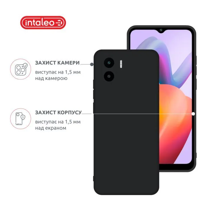 Чохол до мобільного телефона Intaleo Silicone Xiaomi Redmi A2 Black (1283126600913) зображення 3