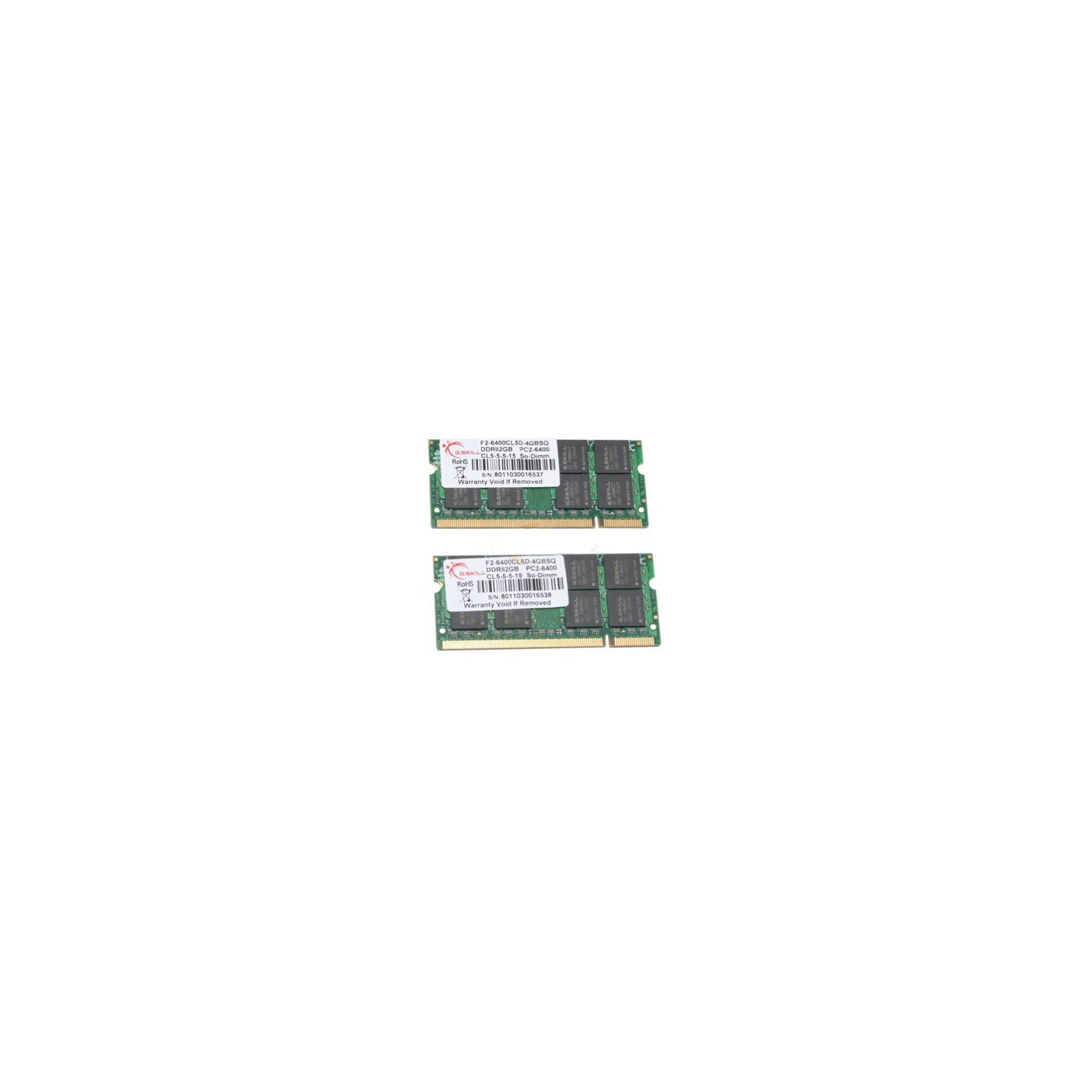 Модуль памяти для ноутбука SoDIMM DDR2 4GB(2x2GB) 800 MHz G.Skill (F2-6400CL5D-4GBSQ)