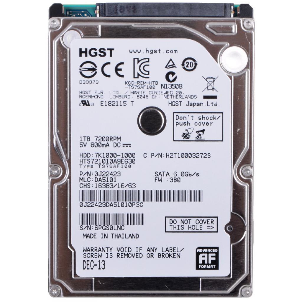 Жорсткий диск для ноутбука 2.5" 1TB WDC Hitachi HGST (0J22423 / HTS721010A9E630)