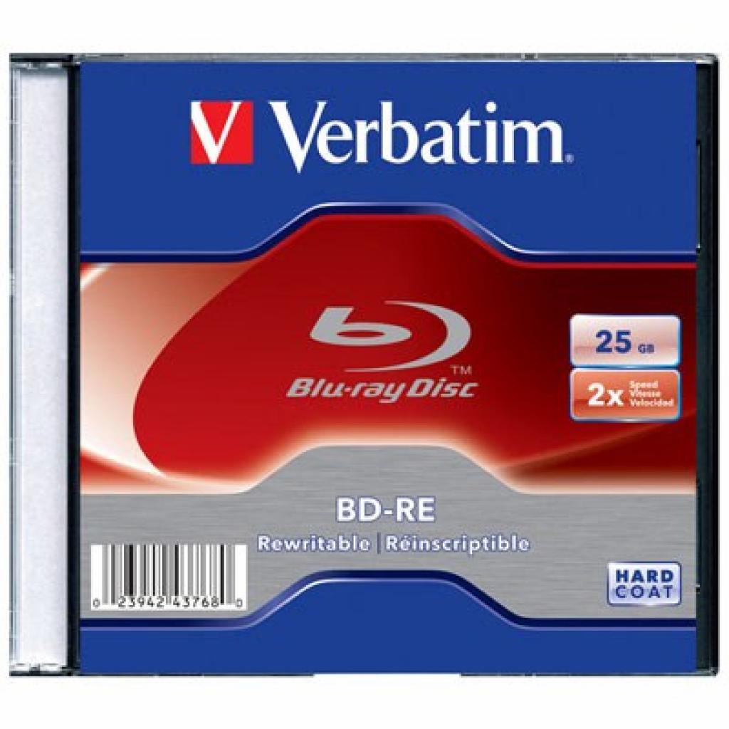 Диск BD Verbatim BD-RE 25Gb 2x Slim Case 20шт (43768)