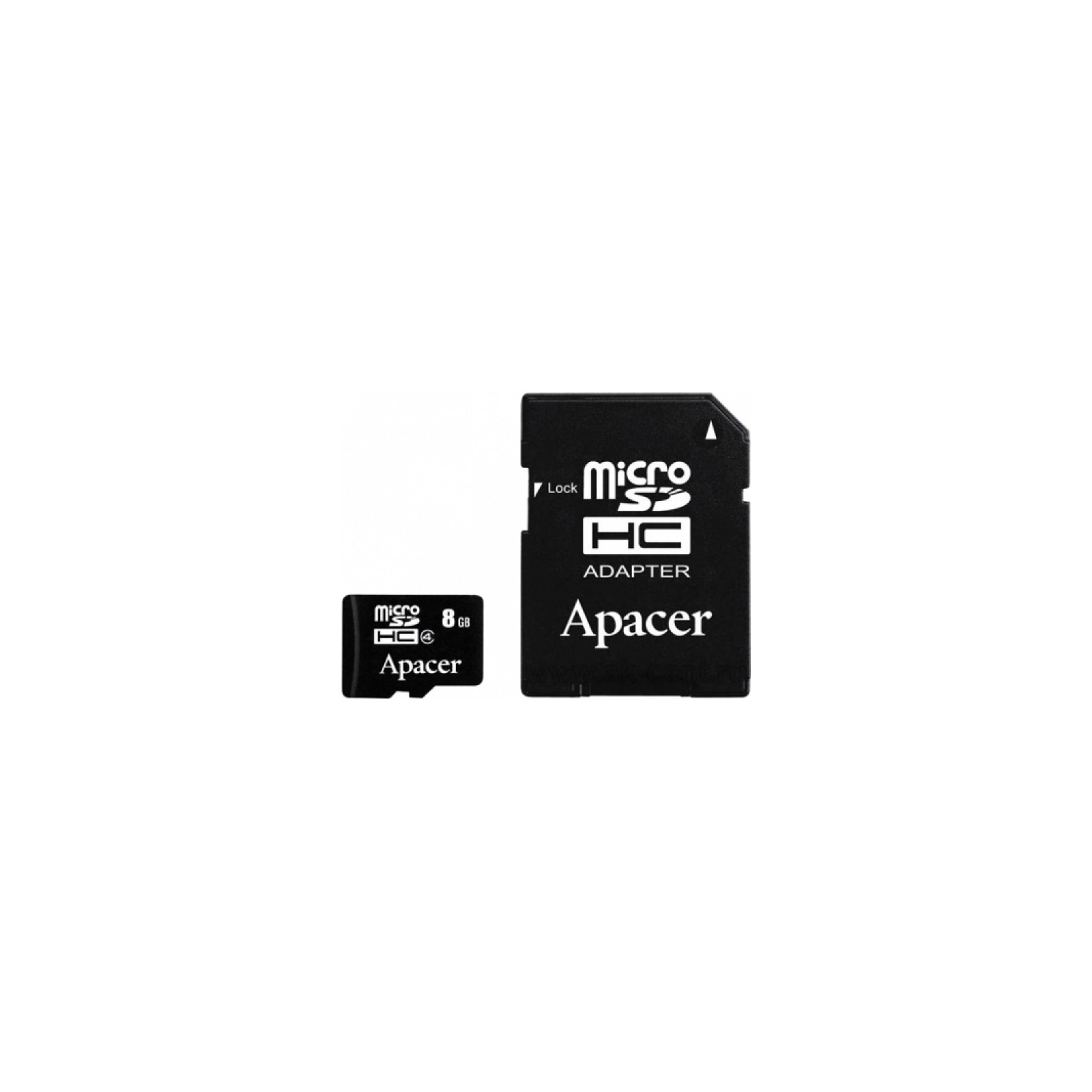 Карта пам'яті Apacer 8GB microSDHC Class4 w/ 1 Adapter RP (AP8GMCSH4-R)