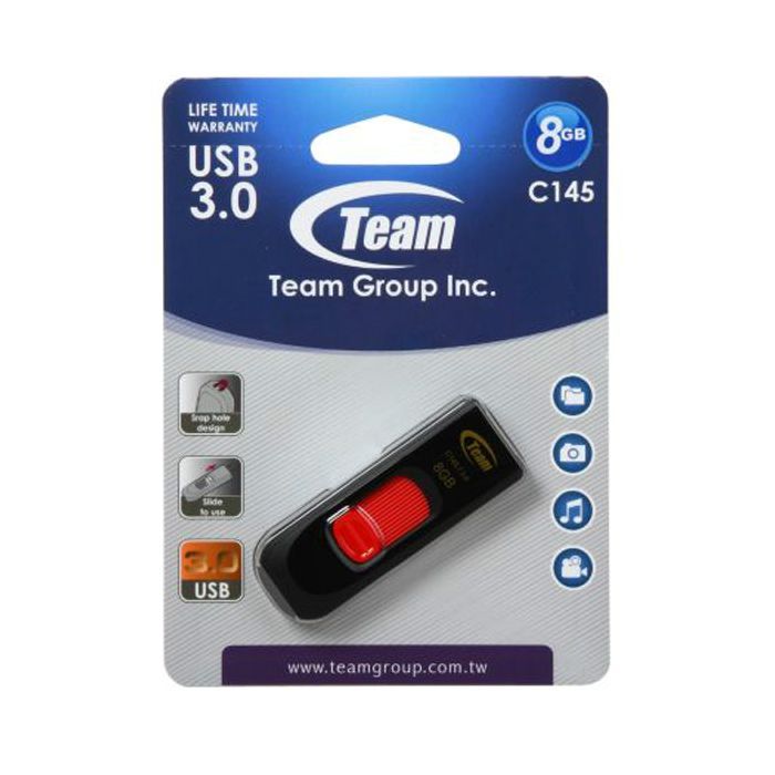 USB флеш накопичувач Team 8GB C145 Red USB 3.0 (TC14538GR01) зображення 5