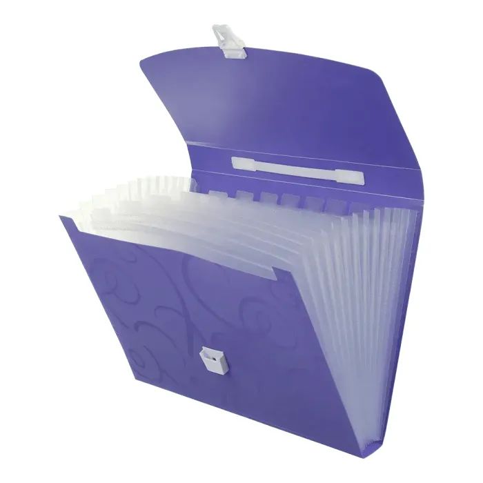 Папка - портфель Buromax A4/35мм, BAROCCO, violet (BM.3719-07) изображение 2