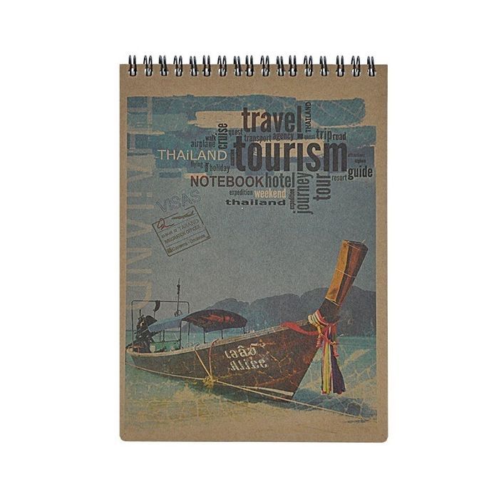 Блокнот Buromax spiral top, А5, 80sheets, KRAFT, square, perforation (BM.2471)