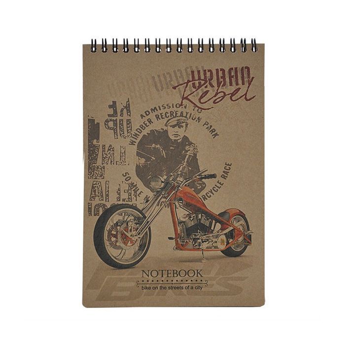 Блокнот Buromax spiral top, А5, 80sheets, KRAFT, square, perforation (BM.2471) зображення 3