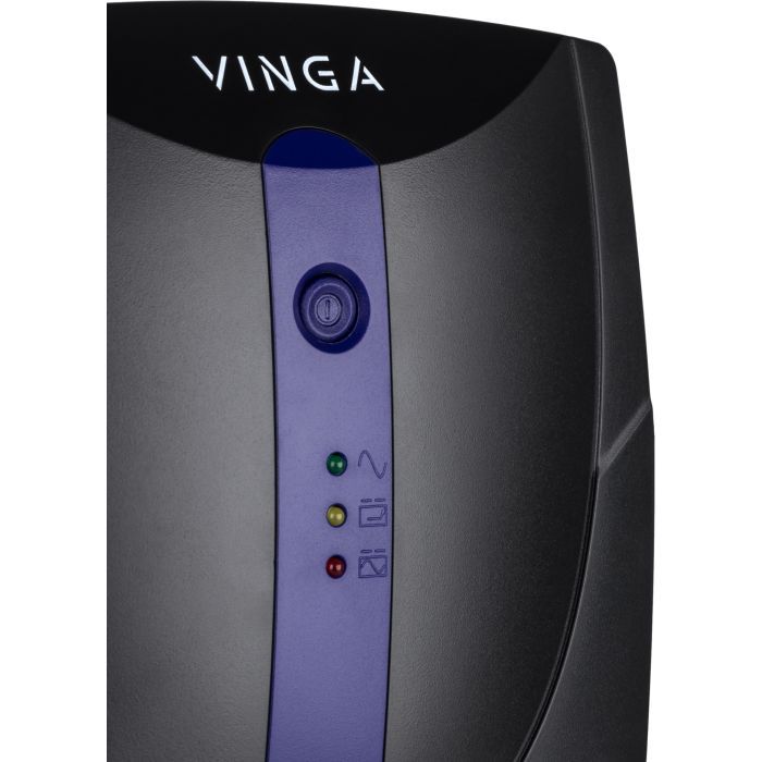 Пристрій безперебійного живлення Vinga LED 1200VA plastic case (VPE-1200P) зображення 4