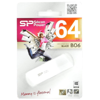 USB флеш накопитель Silicon Power 64GB Blaze B06 White USB 3.0 (SP064GBUF3B06V1W) изображение 5