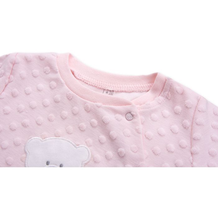 Человечек детский Bibaby с медвежонком (60063-50G-pink) изображение 3