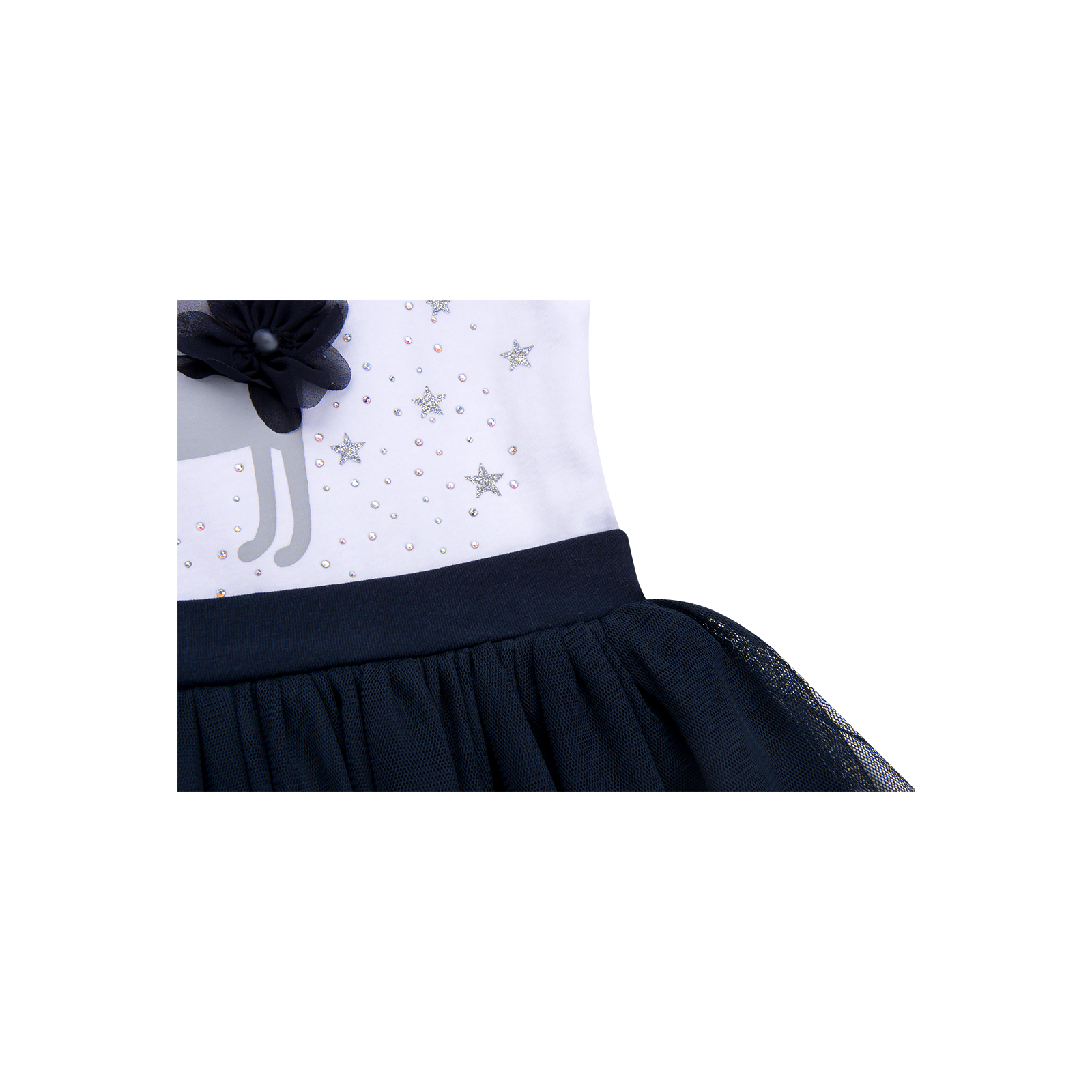 Плаття Breeze з котиком та зірочкою (8099-86G-white) зображення 5