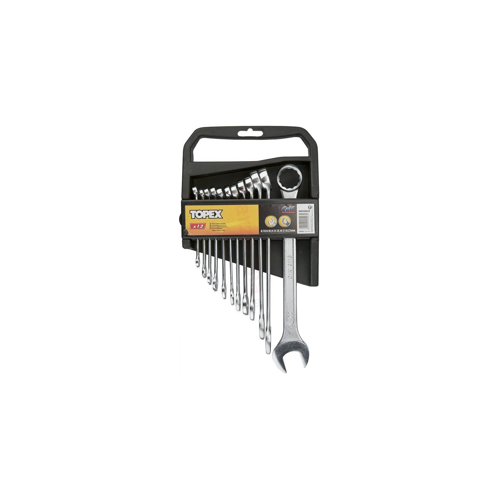 Набор инструментов Topex ключей комбинированных 6-22 мм, 12 шт. (35D375)