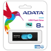 USB флеш накопичувач ADATA 8GB UV220 Black/Blue USB 2.0 (AUV220-8G-RBKBL) зображення 3