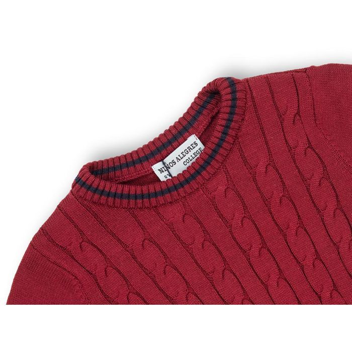 Кофта дитяча Na в'язана з косами (AFB1033-116B-red) зображення 3