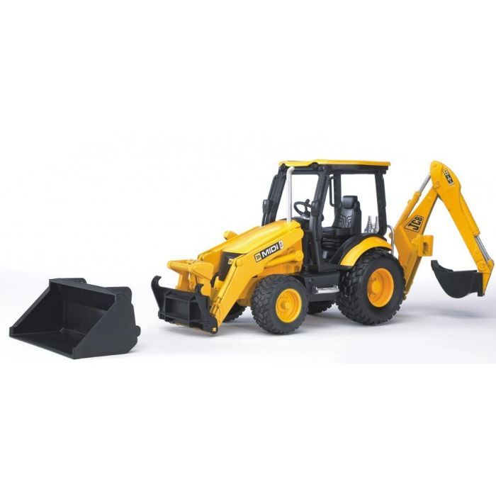 Спецтехника Bruder Дорожный погрузчик с экскаватором JCB MIDI CX М1:16 (02427) изображение 3