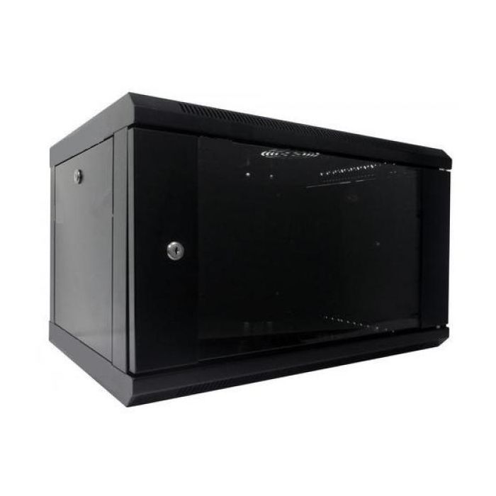 Шафа настінна Hypernet 6U 19" 600x600 (WMNC66-6U-FLAT-BLACK)