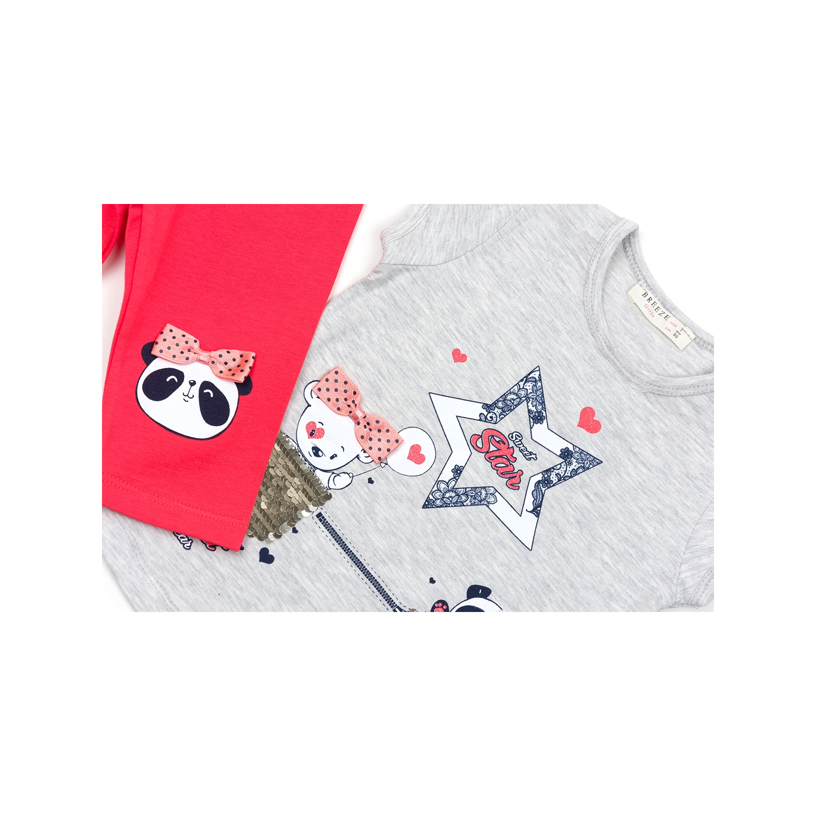 Набор детской одежды Breeze SWEET STAR (12091-80G-gray) изображение 3