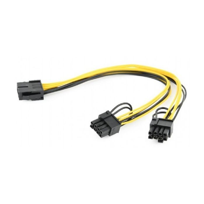 Кабель питания CPU 8 пин на PCI express 2 х 6+2 пин Cablexpert (CC-PSU-85)