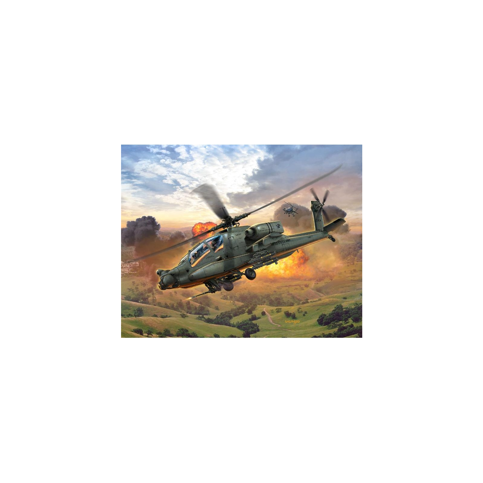 Сборная модель Revell Боевой вертолет AH-64A Апач 1:100 (4009803649856) изображение 3